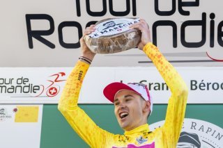 Alex Baudin, nouveau leader du Tour de Romandie KEYSTONE/JEAN-CHRISTOPHE BOTT